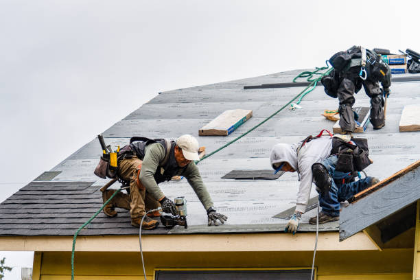 Professional Emergency Roof Repair technician working in Moorland, IA